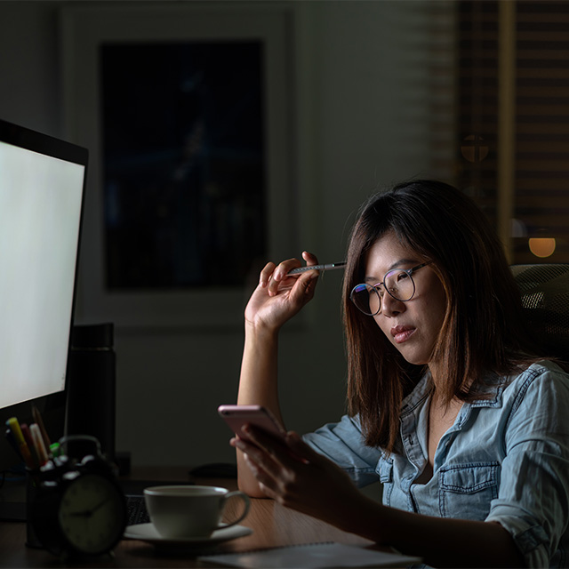 woman using mobile phone